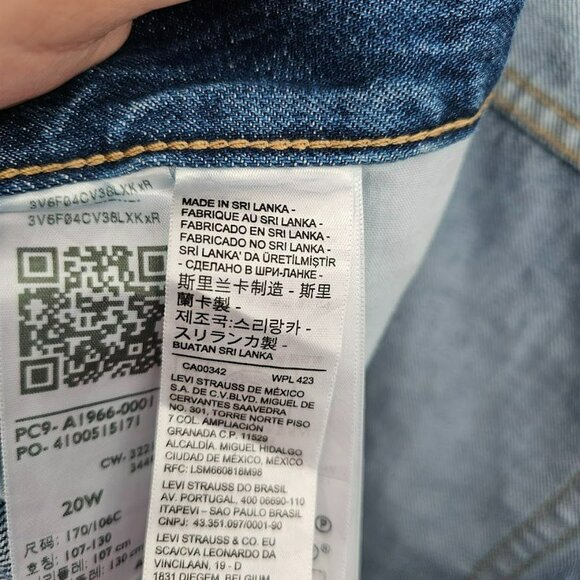 Levis High Waisted Mom Shorts 20W Medium Blue Wash Denim Jean Jorts Cotton Plus - Picture 7 of 14